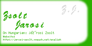 zsolt jarosi business card